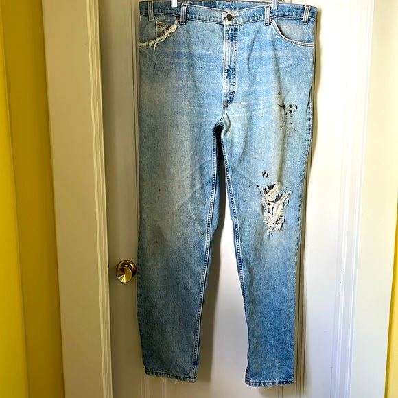Vintage Levi’s Jeans W 42 L 34 Distressed - Picture 4 of 14